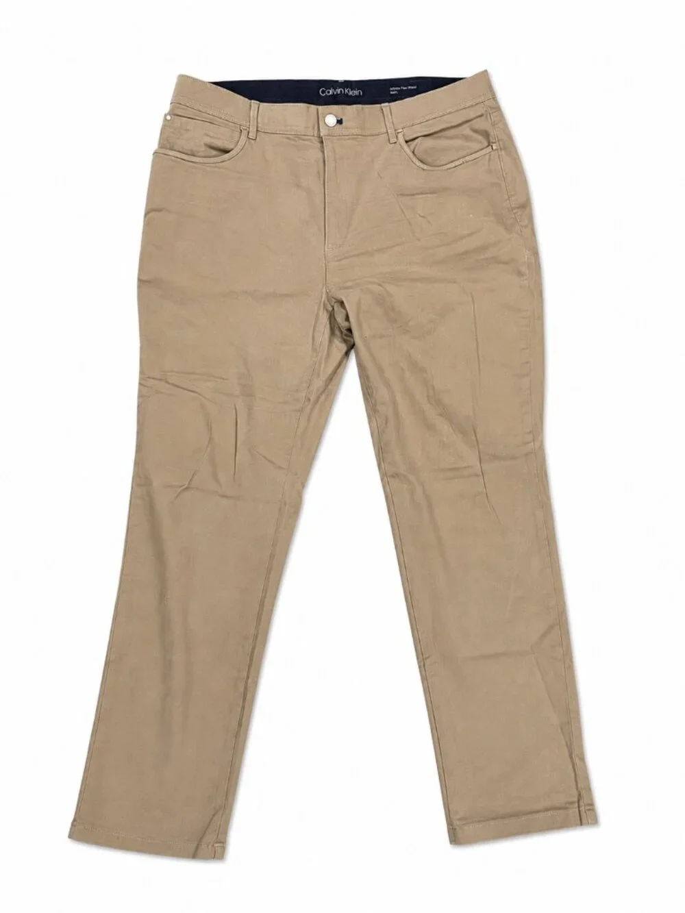 Calvin Klein Infinite Flex Waist Slim Chino Pants 36x32 Khaki